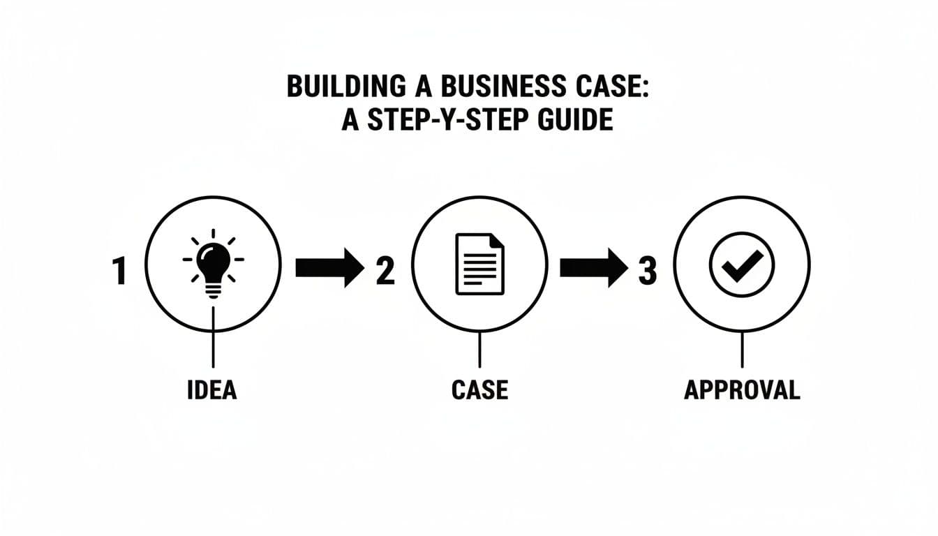 A step-by-step guide showing how to build a business case from idea to approval.