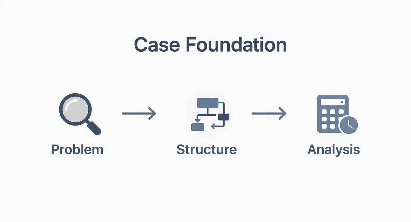 Infographic about prepare for case interview