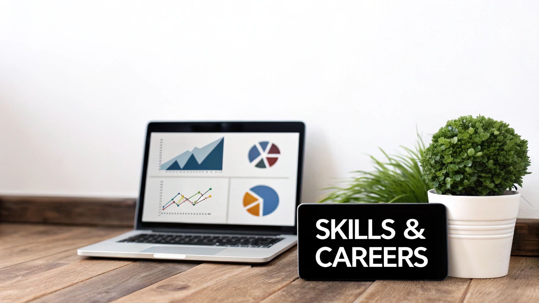 Consultants collaborating on a career path chart, visualizing different trajectories.