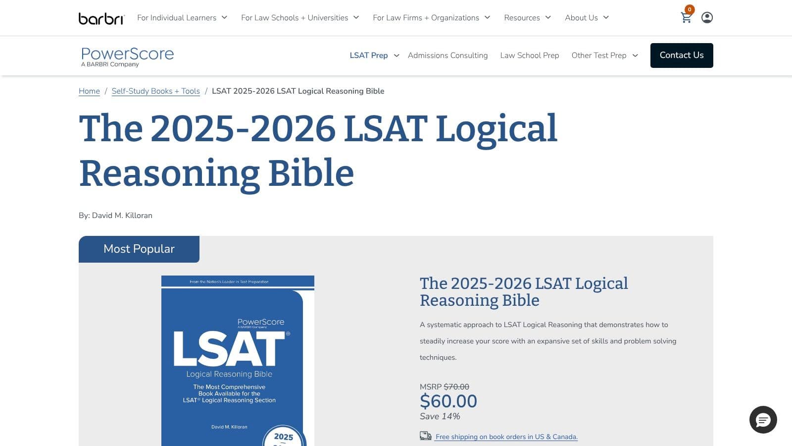 PowerScore (LSAT Logical Reasoning Bible & Workbook)